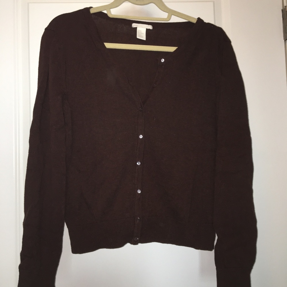 100% Cotton Cardigan - brown